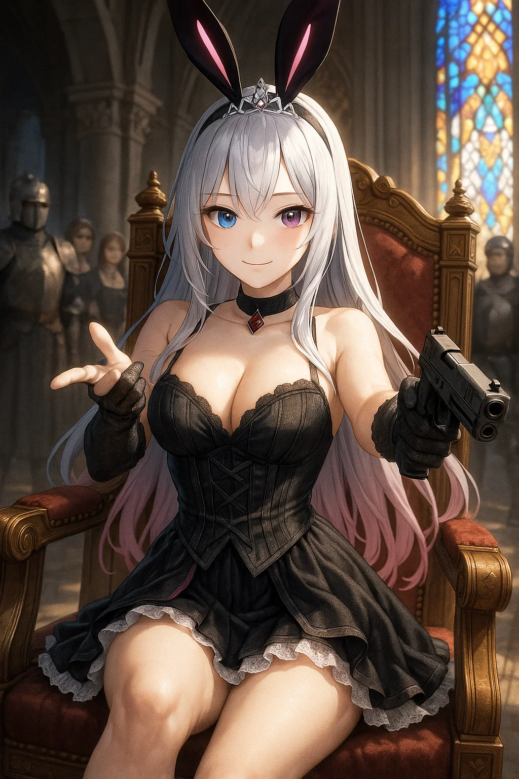 【#AIイラスト】銀髪お姫様（サイコパスVer.）集【#AIart】