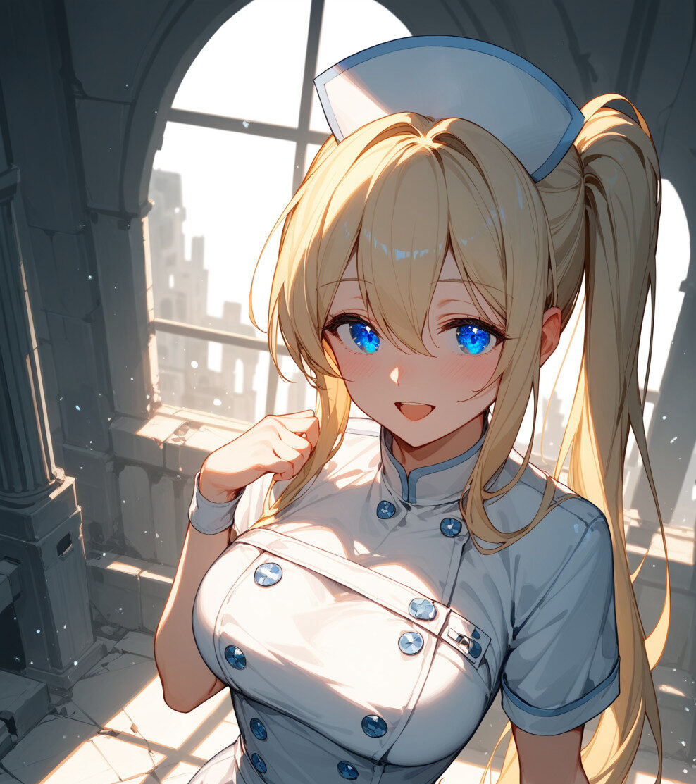 【#AIイラスト】壊れた世界でもあーしは君を癒すよ【コスギャル】